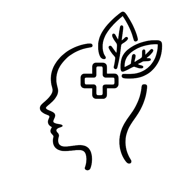 Ícono de bienestar emocional y salud mental en autismo